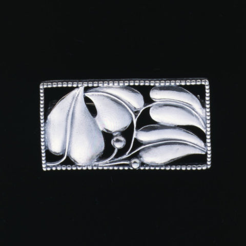 Hoffmann Sterling Silver Leaf Pin