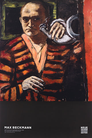 Max Beckmann: Self-Portrait with Horn Poster