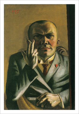 Max Beckmann: Self-Portrait on Yellow Ground with Cigarette, 1923 [Postcard]