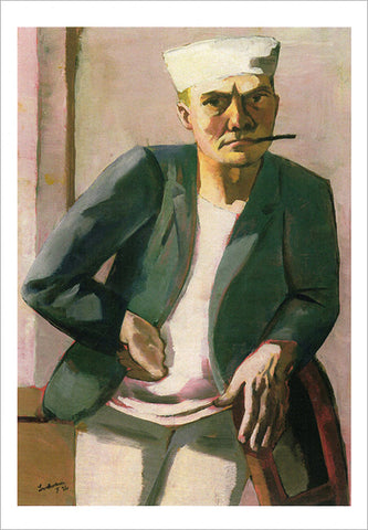 Max Beckmann: Self-Portrait with White Cap, 1926 [Postcard]