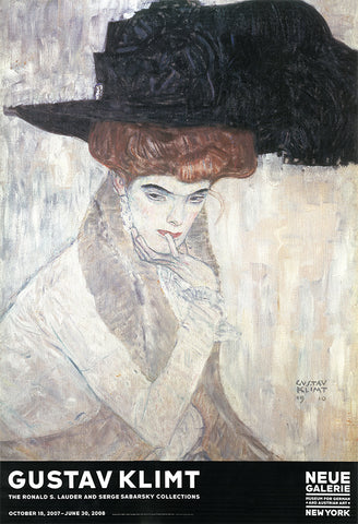Gustav Klimt: The Black Feather Hat, Exhibition Poster