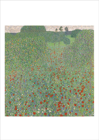 Gustav Klimt: Poppy Field, 1907 [Postcard]