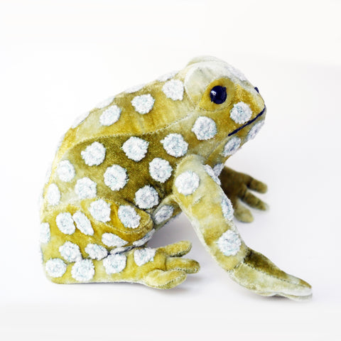 Embroidered Velvet Frog