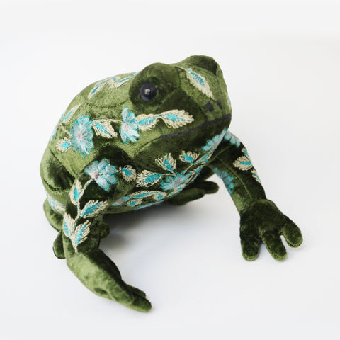 Embroidered Velvet Frog