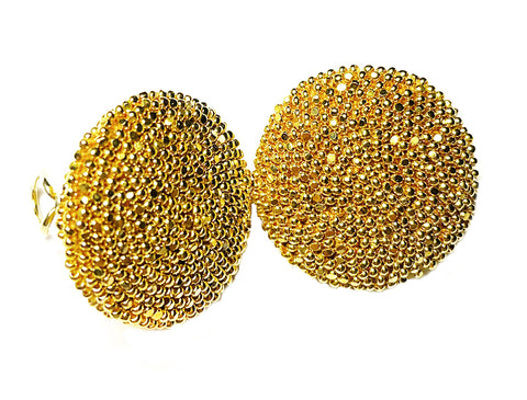 Bohemian Glass Bead Clip Earrings