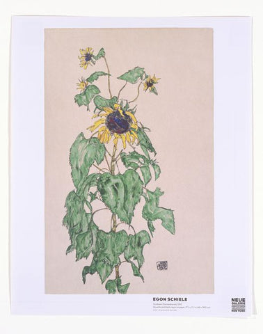 Egon Schiele Sunflower Poster