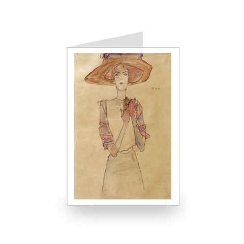 Egon Schiele: Frau Dr. Horwitz with Large Hat, 1910 [Single Card]