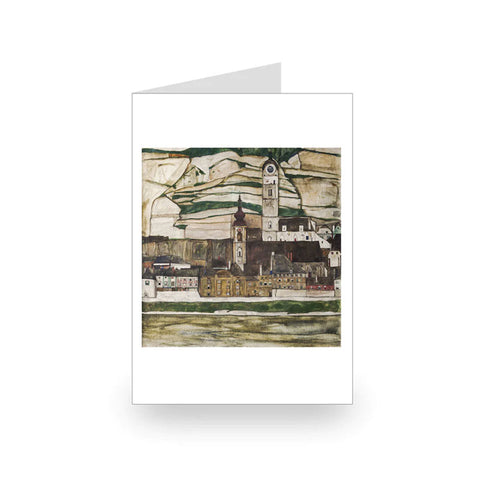 Egon Schiele: Stein on the Danube, Seen from the South (Large), 1913 [Single Card]