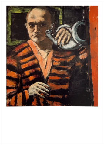 Max Beckmann: Self-Portrait with Horn [Postcard]