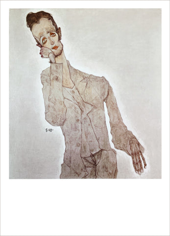 Egon Schiele: Portrait of the Painter Karl Zakovsek [Postcard]
